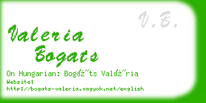 valeria bogats business card